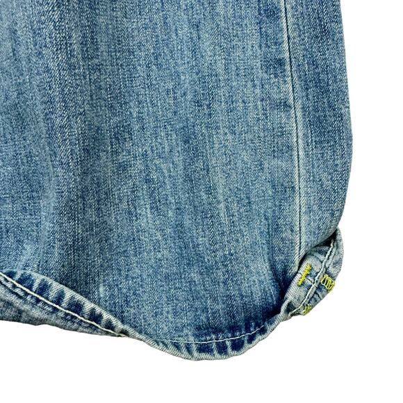 Levi’s LONG Limited Edition Wide Leg Rolled Hem Medium Wash 100% Cotton Jeans - Picture 7 of 12